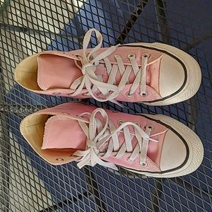Pink converse high tops
